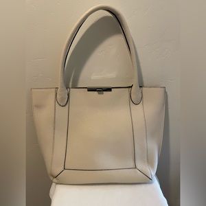 Botkier New York  Pebble Finish Winter White Leather Tote